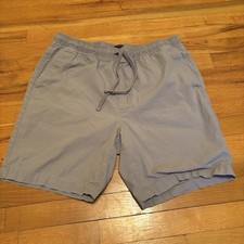 BANANA REPUBLIC Men s Gray Slate Preppy Organic Deck Shorts Casual Flat Large