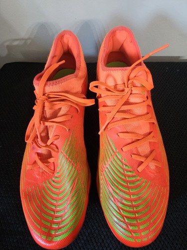 adidas Predator Edge.3 L FG Soccer Cleats Solar Red Orange GW0994 Men's Size 13