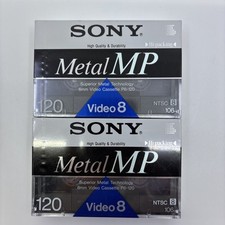 Vtg Sony Metal MP 120mm P6-120MP Video8 Video Cassette Factory Sealed   LOT of 2