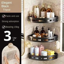 Adhensive Bathroom Shampoo Holder Shower Caddy Shelve Storage Organizer No Drill