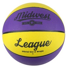 Midwest Unisex's League Basketball, Yellow/Purple, Size 5 5, Yellow/Purple 