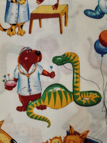 Alexander Henry Fabric Whats Up Doc 2003 Vet Animal Clinic Hospital Half Yard