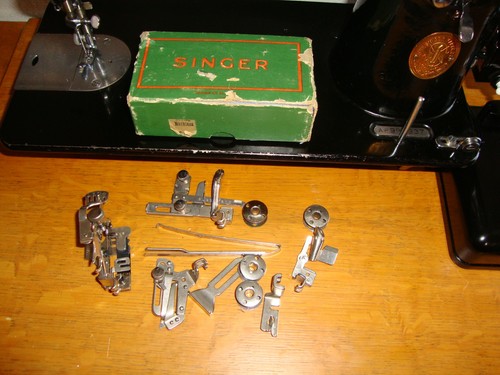 WWII SINGER SEWING MACHINE MODEL 201-2, SERVICED, #AF993937 - Picture 2 of 12