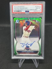 2023 Bowman 1st Chrome #CPA-JC Justin Crawford/99 Green Refractor RC Auto PSA 8