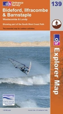 Bideford, Ilfracombe and Barnstaple (Explorer Maps by Ordnance Survey 0319236994