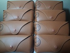 Ray-Ban Brown Sunglass Case with Cleaning Cloth with Booklet