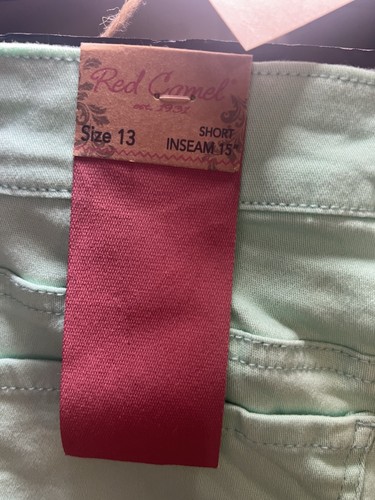 NWT RED CAMEL SIZE 13 LIME GREEN SHORTS INSEAM 15 (2168) - Picture 3 of 6