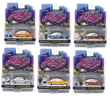 Greenlight x DGA 1:64 Homie Rollerz 2025 Series 1 Set of 6 Cars and Figures