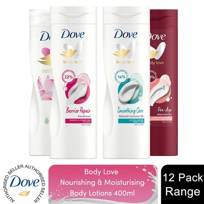 Dove Body Love Pflegende und feuchtigkeitsspendende Körperlotion 400 ml, 12er Pack