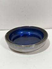 F.B. Rogers Silver Co. #775 cobalt blue glass bowl Candy Dish Vintage MCM Decor