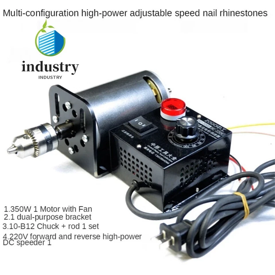 Amoladora Eléctrica Banco Taladro Motor DC con Ventilador Torno Velocidad Ajustable Foto 3 de 3