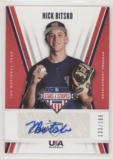 2019 Panini USA Baseball Stars & Stripes 133/166 Nick Bitsko #16U-NB Auto s3g