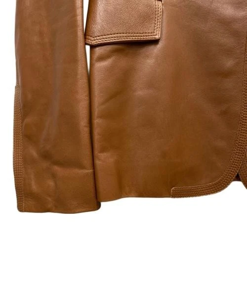 Gucci Giacca Sartoriale Pelle Marrone Donna 38 M 122328.XN064