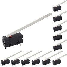 Mini Micro Limit Switch 5A 125/250V AC SPDT 3 Pin Long Straight Lever 12 PCS