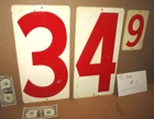 GAS PRICE Numbers- OLD ORIGINAL VINTAGE 3 SIGN SET -18"Tall- TIN METAL Low Price