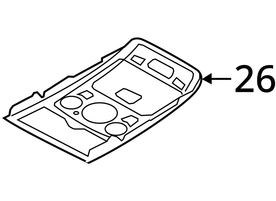 Consola delantera VIN Fp 7º y 8º dígito techo corredizo compatible con 09-17 AUDI Q5 634695 Foto 4 de 4