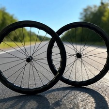 Set ruote carbonio 700C 50 mm profondità bici da strada UD Wave freno a disco 36T mozzo ratcher