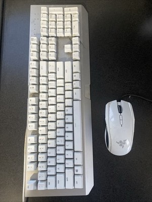 Razer BlackWidow x Chroma Mercury Keyboard And Taipan Wired Mouse.