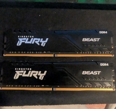 Kingston FURY Beast 16GB (2 x 8GB) PC4-28800 (DDR4-3600) UDIMM Memory - Black...