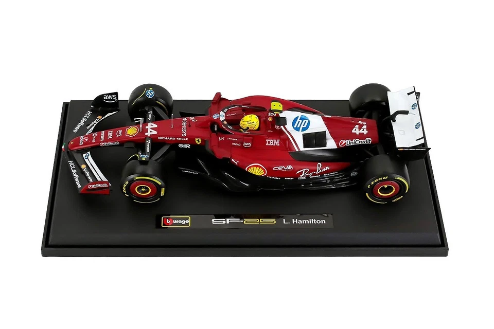 Modellino Ferrari SF-25 Lewis Hamilton F1 2025 Scala 1/18 Burago - Immagine 2 di 3