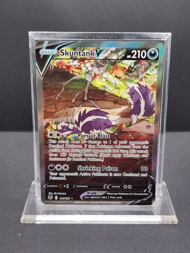 Pokemon Skuntank V 181/195 Silver Tempest Alternate Full Art Holo NM