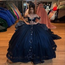Stylish QuinceaneraDresses Off the Shoulder Ruched Appliques Tulle Vestido De 15