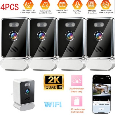 3MP 2K Window Camera, 2.4Ghz Wifi Indoor Security Cameras for Home 2-Way USA