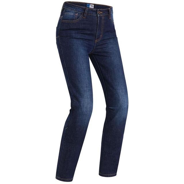 Jean Moto Homologué PMJ Hollie pour Femme en Denim Bleu