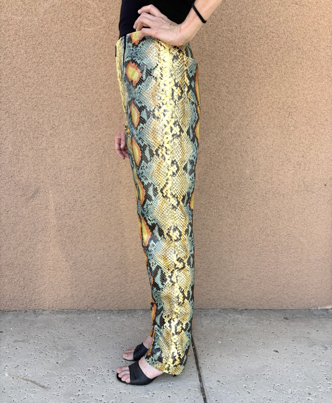 circa 2000 CHANEL Paris Python Snake Skin Pants..… - image 3