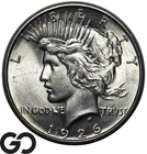 1926-D Peace Dollar, Lustrous Solid Gem BU++