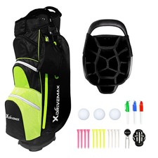 Golf Cart Bag,Premium 15 Way Golf Club Bag with Rain Cover,Cooler,and Accesso...