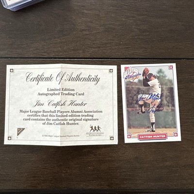 Nabisco 1993 All-Star Autographs Jim Catfish Hunter Auto COA Certificate