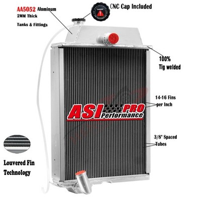 Aluminum Tractor Radiator Fits John Deere 4230 Model AR63663 AR61883 