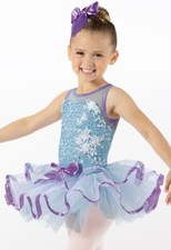 XSC Purple and Blue Sequin and Ribbon Hem Tutu Costume AD07