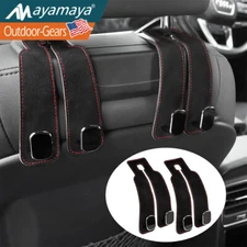 2 Pack Leather Car Seat Back Headrest Hooks Hanger Holder for Purses Handbags