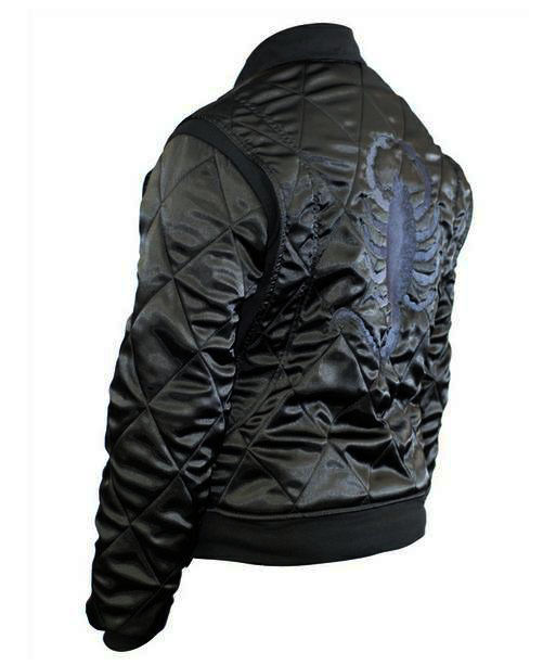 DRIVE SCORPION RIDER TRUCKER RYAN GOSLING SATIN JACKET WITH - Foto 11