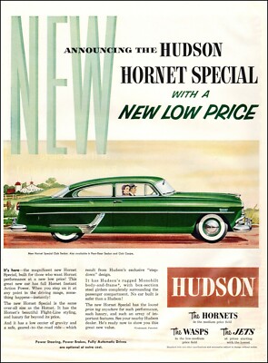 1950 Classic Car AD HUDSON HORNET Wasps & Jets , green 2 dr 1950 Classic Car AD HUDSON HORNET Wasps & Jets , green 2 dr