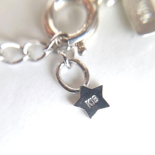 Star Jewelry Necklace K10 SV925 Horseshoe Zirconia Accessories Old Japan - Picture 6 of 8
