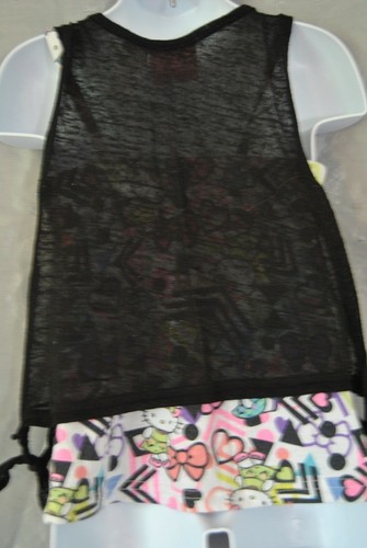 Girl's shirt by Hello Kitty Size XS 4/5 Black in color with must-colored cat - Picture 10 of 12