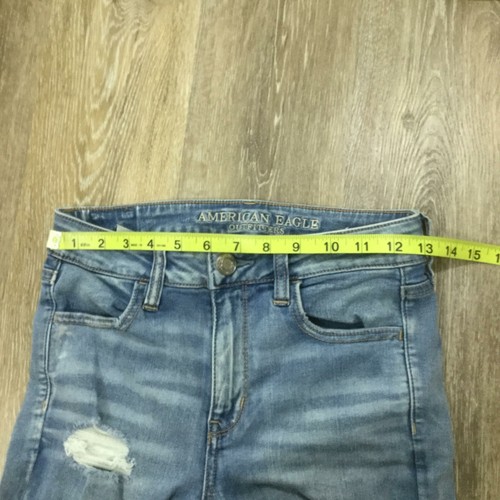 AMERICAN EAGLE Hi-Rise Jegging Mid Rise Blue Denim Jeans Women's Size 4 - Picture 12 of 12