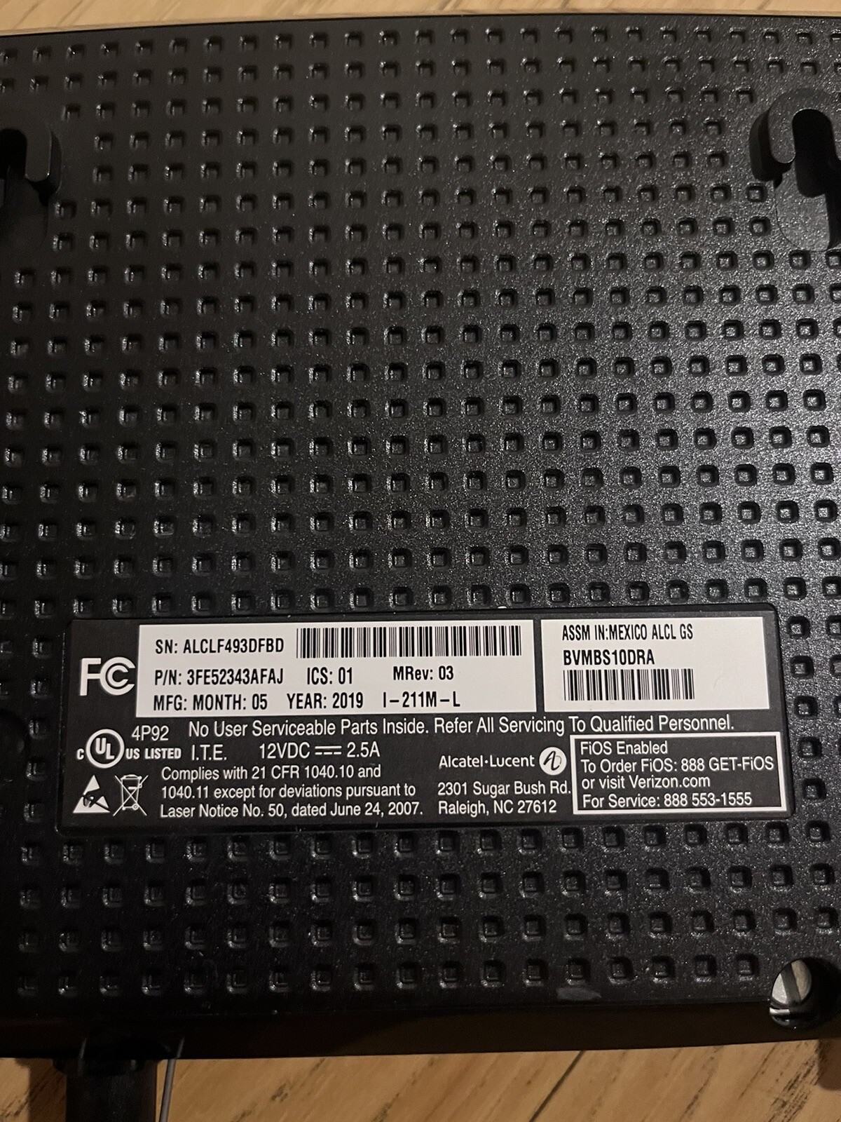 Verizon FIOS Optical Network Terminal ONT I211ML Modem & Power