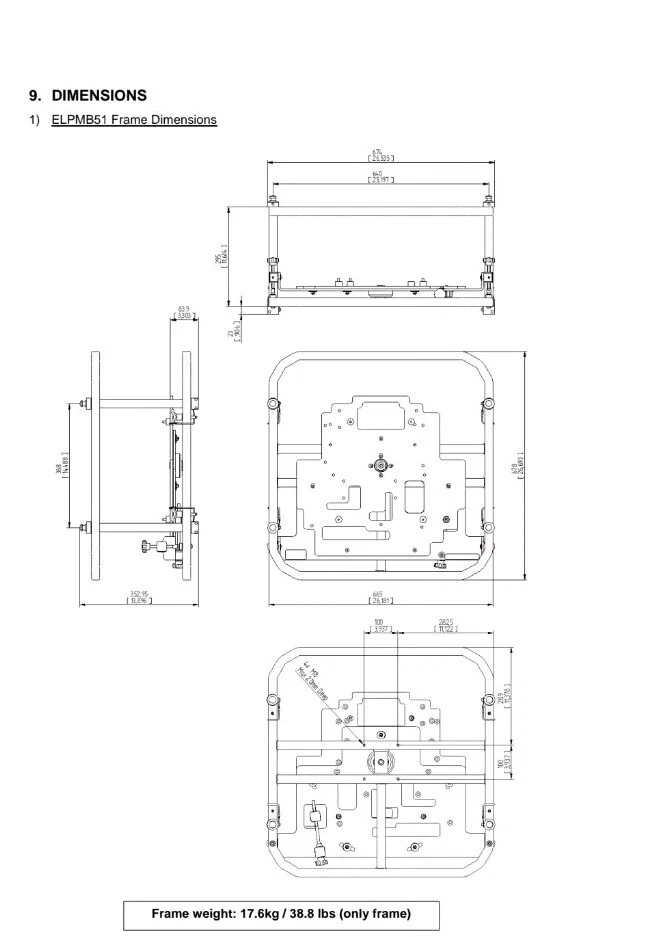 Marco Proyector Lang AG 13k/Marco ELPMB51 Alta Calidad  Foto 4 de 4