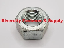1-1/2-6 Steel Grade 5 Zinc Plated Hex Nuts 1.50x6 Nut 1-1/2" x 6 Coarse Thread