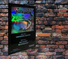 color changing holographic Metallica Creeping Death 16"x24" AM I EVIL Blitzkreig