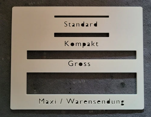 Briefschablone Formatschablone Postschablone Portoschablone Messschablone STABIL