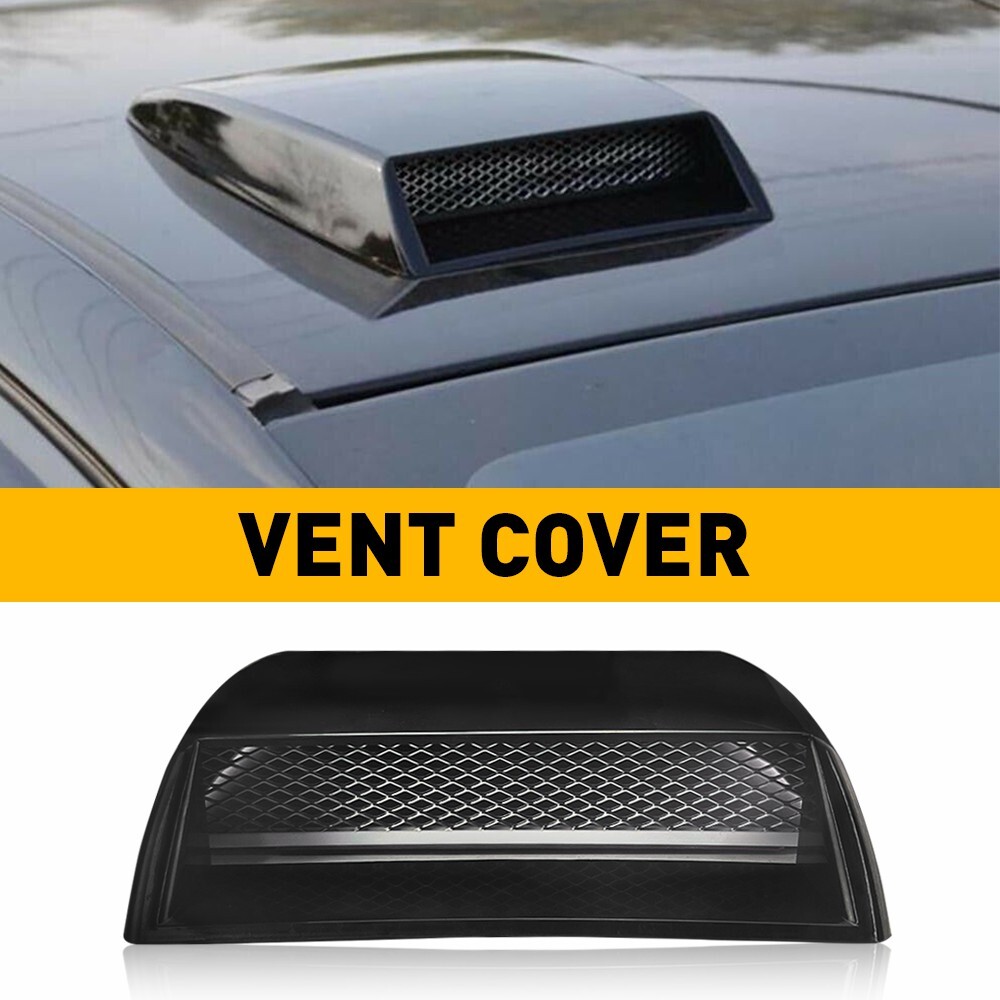 Black Decorative Air Flow Intake Scoop Vent Hood Cover Universal