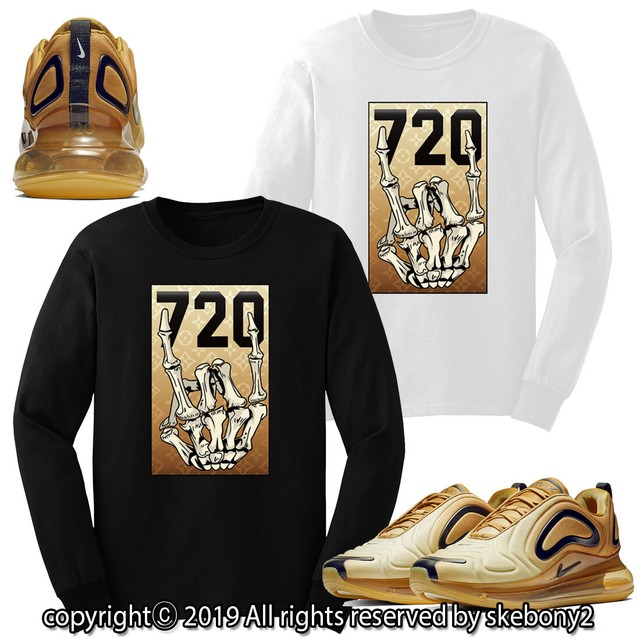 CUSTOM T SHIRT MATCHING STYLE OF Air Max 720 Goes Full Gold AM720 1-1-11-L | eBay
