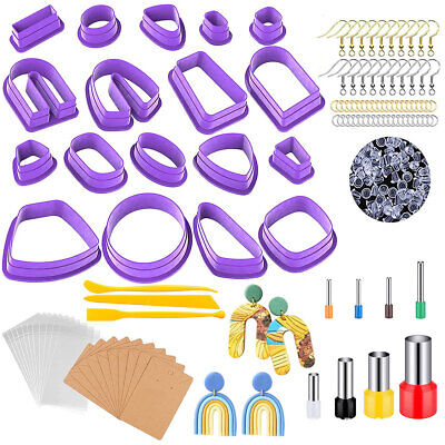 129pcs DIY Clay Earring Cutters Set for Polymer Clay Making for Beginners✻◇