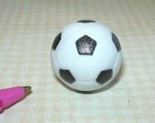 Balón de fútbol miniatura de resina: CASA DE MUÑECAS miniaturas 1:12 juguetes deportes