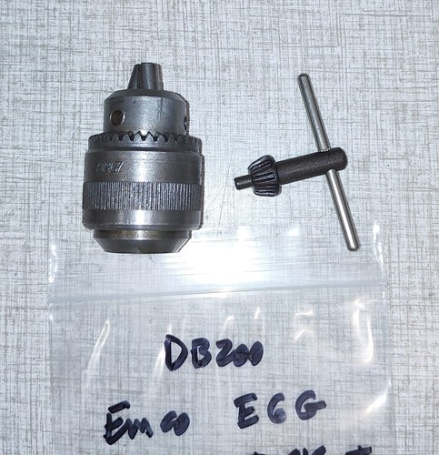 Emco Unimat DB200 M12x1 Drill Chuck E6G with Key I22X - Picture 2 of 2